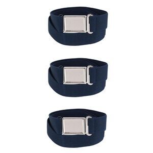 CTM Kids' Adjustable Elastic Belt with Magnetic Buckle (Pack of 3)